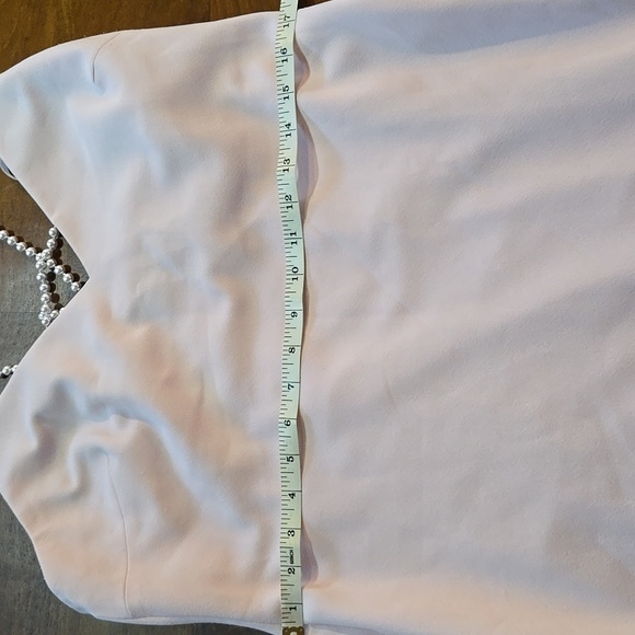 Karl Lagerfeld Light Pink Gown with Adjustable Pearl Straps Size 12 - Picture 15 of 16